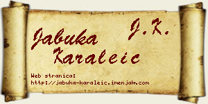 Jabuka Karaleić vizit kartica